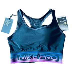 NIKE PRO Med Support 1-PC Pad Mesh Sports Bra Black, Women's, SZ MED, BNWT